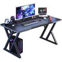 奥伦福特 电脑桌台式家用电竞桌椅套装办公桌简约书桌游戏桌书房写字桌子 子夜黑80*60-电竞纹路