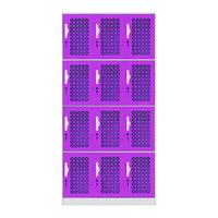 中伟更衣柜储物柜办公柜钢制铁皮柜碗柜资料柜鞋柜十二门 紫色