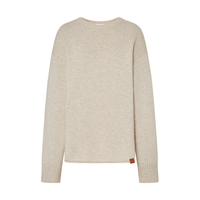 MO&Co.【active系列】毛衣2025冬圆领落肩弧形摆设计感MBE4SWT074 浅花杏色 XS /155