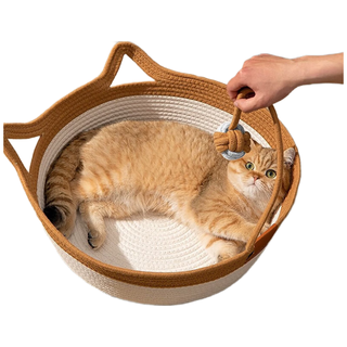 阿柴与猫猫窝藤夏季睡觉垫子猫咪狗狗四季通用棉线织床宠物凉窝猫抓板