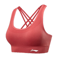 李宁(LI-NING)运动内衣文胸女瑜伽健身背心跑步中强防震bra无钢圈聚拢胸衣美背