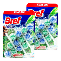 妙力(Bref)悬挂式马桶清洁球剂洁厕宝洗厕所除臭自动除垢去异味去渍 Bref洁厕球松林味6挂装 150g 2盒 洁厕球豪华款皇家兰9挂装 150g 3盒