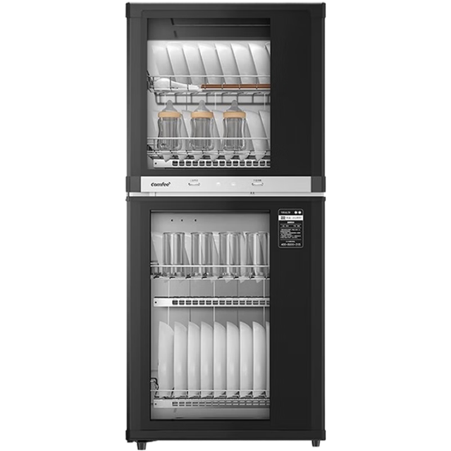 美的 台式高温二星级立式消毒柜上下独立控制100L大容量 JL09