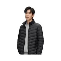 鸭鸭（YAYA）轻薄羽绒服男2025秋冬季反季立领保暖男士短款运动百搭外套 黑色 S