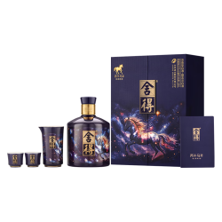 舍得 马年生肖纪念酒 浓香型白酒 54度 518ml单瓶礼盒装 收藏摆柜送礼