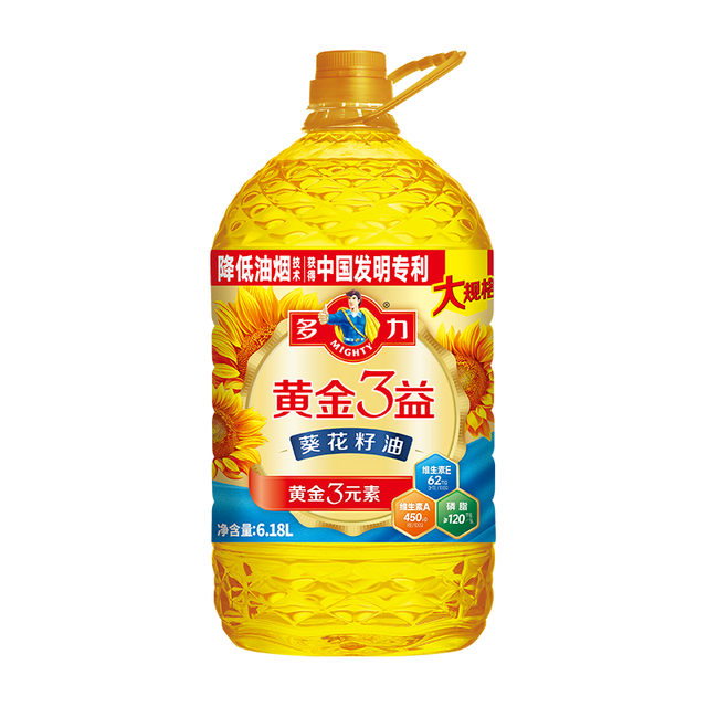 多力 黄金3益葵花籽油6.18L