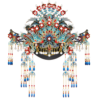 拼酷栖冠小磁凤冠冰箱贴 3D立体金属拼图diy摆件结婚 点翠凤冠冰箱贴