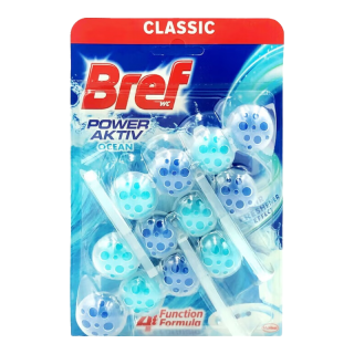 Bref 悬挂式马桶清洁球剂洁厕宝洗厕所除臭自动除垢去异味去渍 洁厕球闪耀款海洋香12挂4袋装