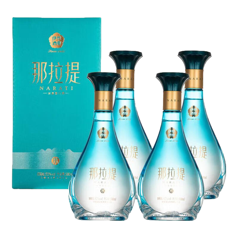 那拉提 纯粮食酒 高度白酒  50度及以上 整箱装 浓香型 500mL