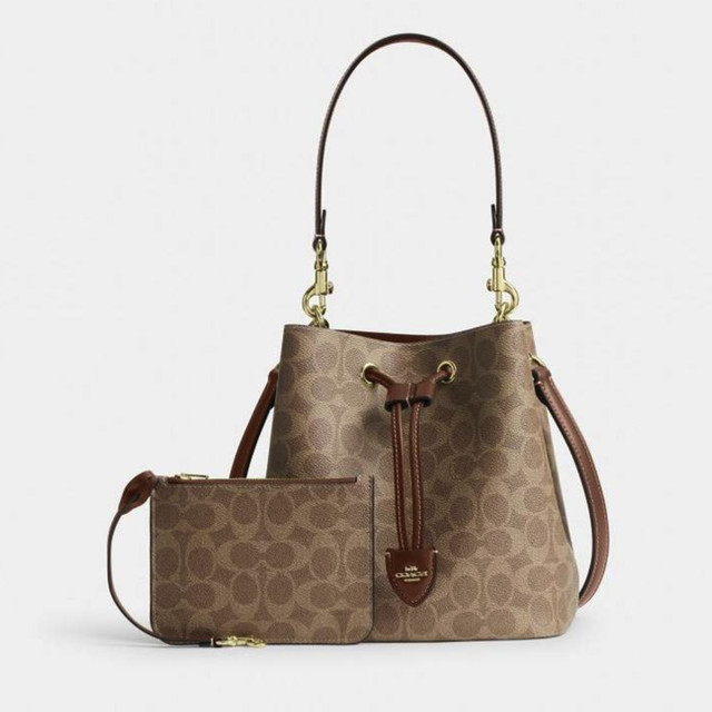 COACH 蔻驰 美国直邮 女士印花斜挎手提包水桶子母包 CBH07