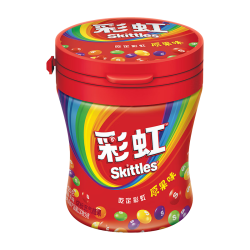 Skittles DOUBLEMINT 绿箭 彩虹糖原果味糖果 120g/瓶