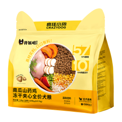 疯狂小狗 冻干夹心狗粮泰迪比熊中小型幼成犬通用南瓜山药鸡7.5kg犬粮15斤