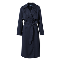 限尺码：Meilleur moment 常青款休闲修身显瘦百搭翻领简约风衣女