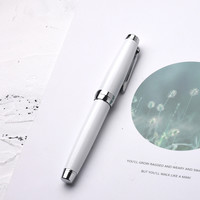 特细小美工笔新月3烤漆瓷白钢笔马卡龙色女练字盒装笔可爱打卡书法复古金属考试笔钢笔论坛 小美工弯尖0.6mm