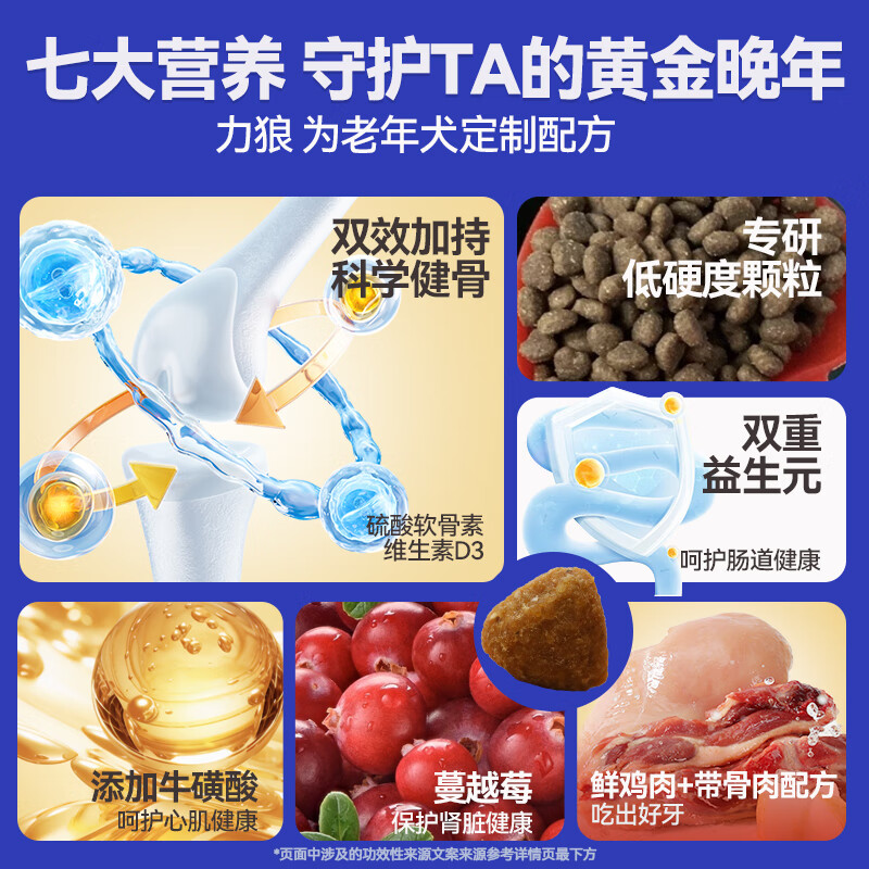  LILANG/力狼  老年犬狗粮  15kg/30斤
