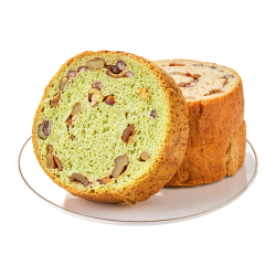 良品铺子 全麦黑麦坚果车轮面包早餐吐司欧包代餐500g（抹茶味）
