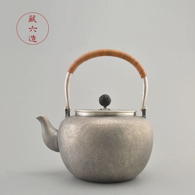 藏六造银壶同尘银壶烧水壶煮茶壶纯手工纯银999银壶日本高端银壶 同尘银壶 1000ml
