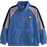 迪士尼童装女男童撞色运动外套2024春秋装儿童户外休闲帅气外套 海盗蓝 130