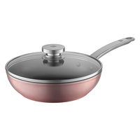 双立人（ZWILLING）不粘平底锅煎锅炒菜锅煎蛋煎饼牛排锅油炸锅少油烟Enjoy烹饪锅具 煎锅（粉色）+盖+硅胶铲 28cm