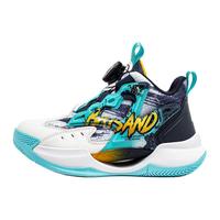 HOBIBEAR 哈比熊 童鞋春秋男童篮球鞋儿童运动鞋轻便女童跑鞋JD09S80 深蓝绿35码