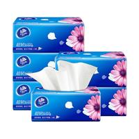 维达超韧抽纸100抽4包家用实惠装抽餐巾纸无印花抽纸柔软亲肤可湿