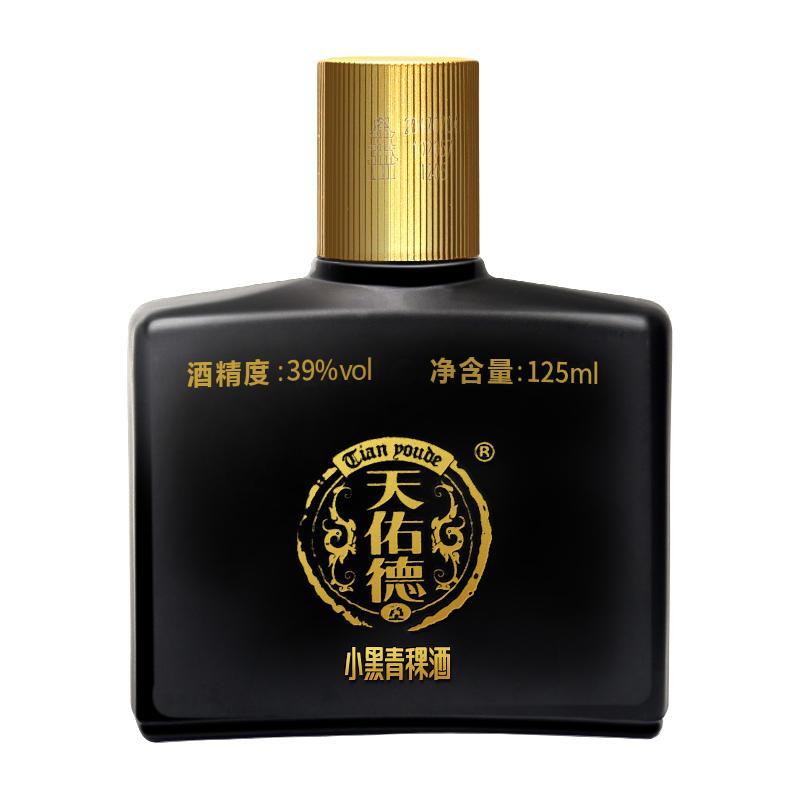 Tian youde 天佑德小黑青稞酒39%vol 清香型白酒125ml 单瓶装【报价价格