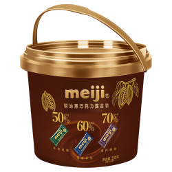明治 黑巧克力混合装 家庭分享装 休闲零食 新年 桶装 黑巧克力混合装 75g