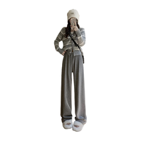 Langsha/浪莎 加绒高腰 女士阔腿裤
