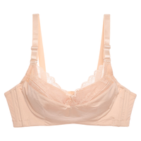 夏.娃.之.秀女士内衣文胸女无痕软支撑光面无痕胸罩小胸聚拢防下垂 杏色 75B/34B薄模杯