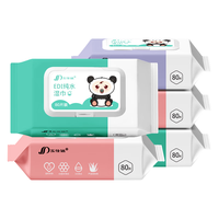 三仕达 SUNSTAR 三仕达 EDI纯水湿巾 婴儿湿巾 80片*5包 消字号 温和清洁 颜色随机