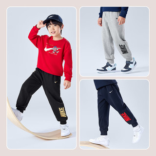 NIKE 3BRAND 耐克男女童针织长裤2025冬季加绒保暖儿童裤子 正黑色【冬季加绒款】 160 /69 【身高158-170cm】