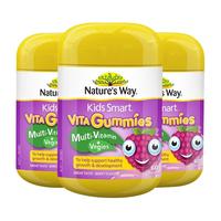 Nature's Way澳萃维 佳思敏儿童复合维生素C免疫力VC多维软糖青少年60粒*3瓶