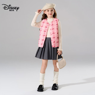  Disney/迪士尼 轻薄云朵羽绒内胆 女童羽绒马甲  玫粉色 均码