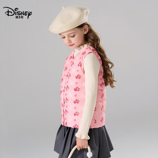  Disney/迪士尼 轻薄云朵羽绒内胆 女童羽绒马甲  玫粉色 均码