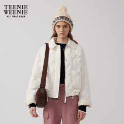 TEENIE WEENIE 冬季时尚简约休闲保暖韩系夹克棉服