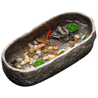 宠小帅 古法养鱼缸生态造景碗莲陶瓷盆阳台水培池家用客厅小型装饰荷花睡花盆小乌龟缸庭院复古仿石头