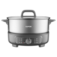 PLUS会员、国家补贴：苏泊尔 0涂层不锈钢电火锅 6L H60YK182