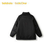 巴拉巴拉balaOne儿童棉服女童男童外套2025秋冬三防轻薄舒适 黑色90001 160