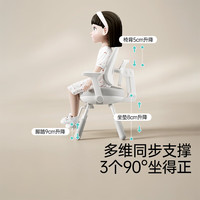 黑白调儿童G5专注版儿童学习椅学习椅儿童写字椅儿童座椅学习 G5专注版【一键追背】灰+椅套灰