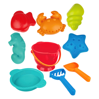 Hape 沙滩玩具儿童挖沙铲子小桶组合工具套装3