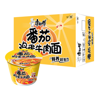 康师傅 劲爽一倍半 牛肉面 15包 赠泡面碗