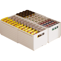 稻草熊橱柜收纳盒抽屉式可伸缩桌面零食杂物厨房整理盒深柜直角储物盒子 大号两个装【素雅白】