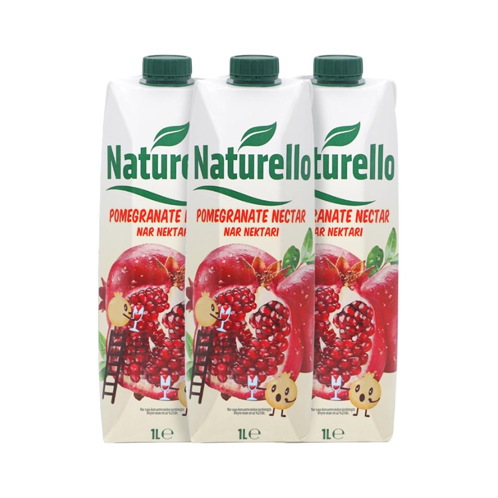 Naturello 太慕 土耳其进口果汁太慕石榴汁果蔬汁饮料食品饮品1L*3瓶网红