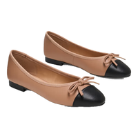 史蒂夫·马登 STEVE MADDEN 2024年秋冬 女鞋浅口蝴蝶结平底鞋子芭蕾舞鞋 裸色 35