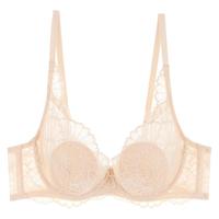 夏娃的诱惑兔耳棉垫女内衣大胸显小防下垂收副乳薄款全罩杯文胸女