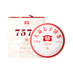 大益 茶叶普洱茶熟茶4年陈化7572饼茶提装200g*7饼 经典标杆口粮