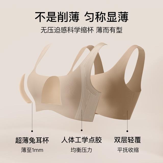 Ubras 小奶皮纸片人无尺码文胸