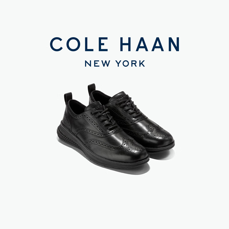 歌涵 COLE HAAN男士休闲商务正装鞋经典百搭真皮皮鞋男鞋C40677 黑色 41.5