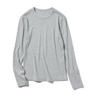 优衣库女装柔软罗纹圆领T恤/长袖打底内搭基础款470124 465751 4