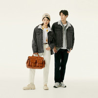 Levi's 25年秋冬男士翻领美式复古时尚灯芯绒休闲外套 灰色 S